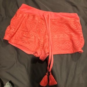 Hot pink aztec print soft shorts